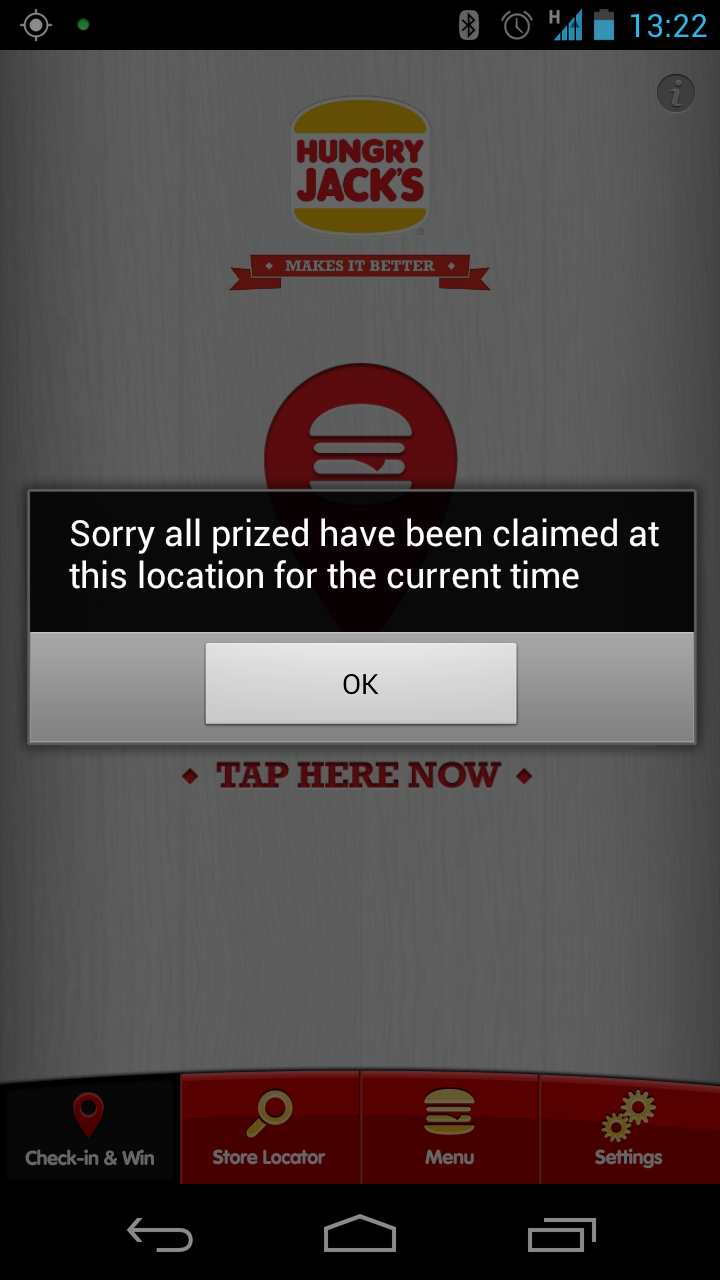 Great Strategy Marketing Hungry Jack's Implements Shake and Win App for Freebies